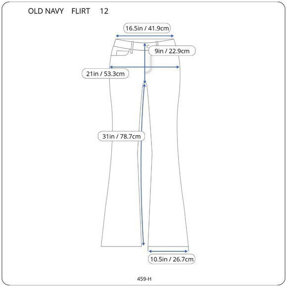 Old Navy‎ The Flirt Bootcut Jeans Dark Stretch 12 x 31 - Picture 3 of 9